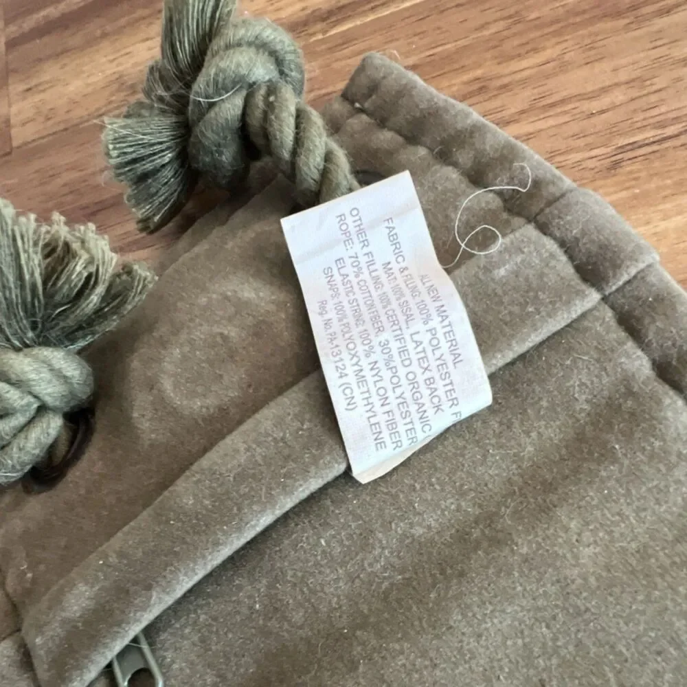 Small Hanging Cat Scratching Board, Beige Fabric, Rope, Multi-Material
